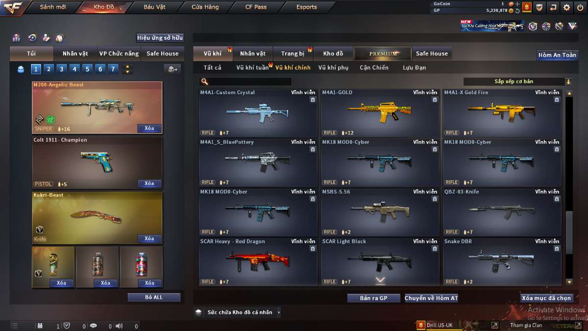 shop acc cf uy tin gia re